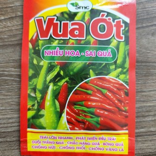 Phân bón chuyên cây ớt Vua Ớt 50gr, giúp lớn trái, bóng trái, đẹp mã, to trái, thẳng trái, phát triển đều