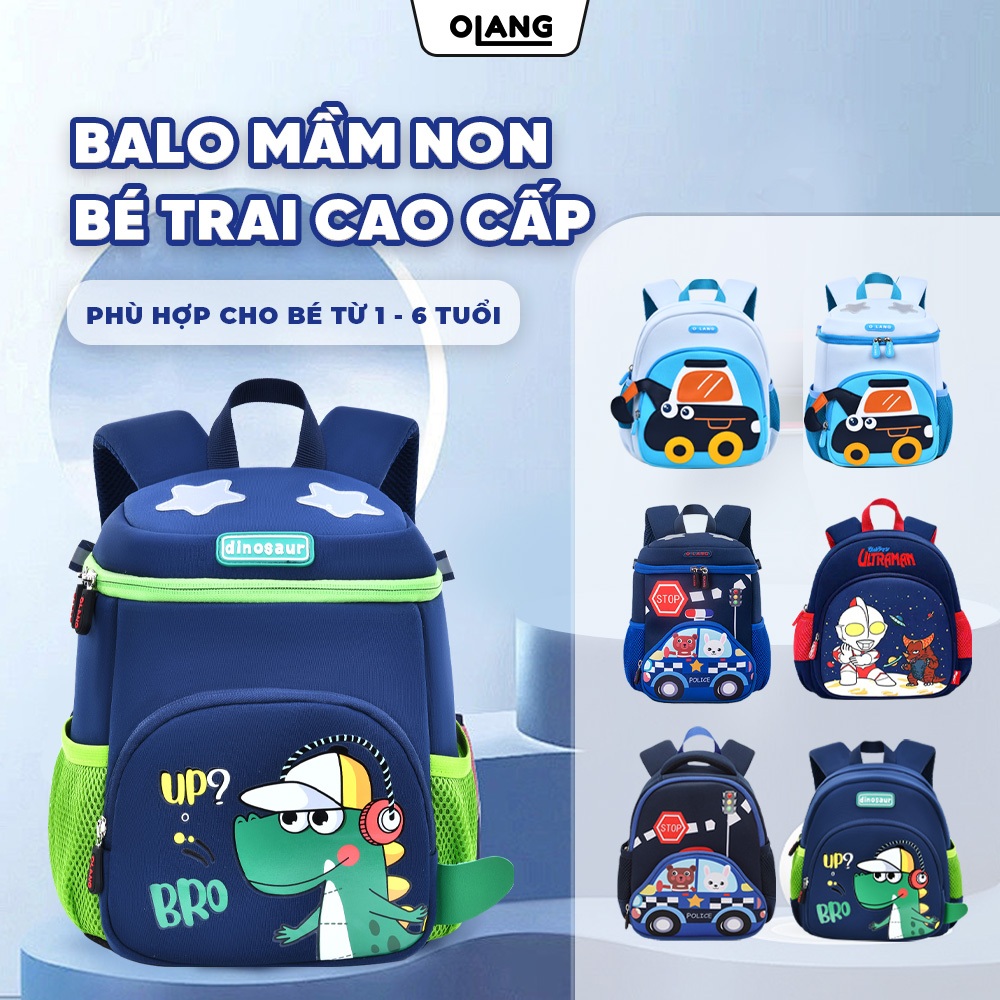 Balo đi học dành cho bé trai đa dạng kiểu dáng, balo mầm non cho bé từ 1-6 tuổi, balo siêu nhẹ OLANG