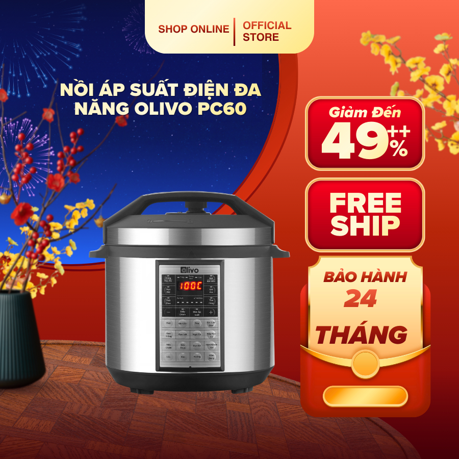 Nồi Áp Suất Điện Đa Năng OLIVO PC60