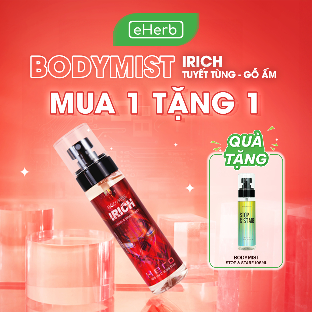 Body Mist Xịt Thơm Toàn Thân Nam IRICH Phiên Bản Giới Hạn Tuyết Tùng, Rêu Sồi Hương Nhẹ, Thanh Lịch