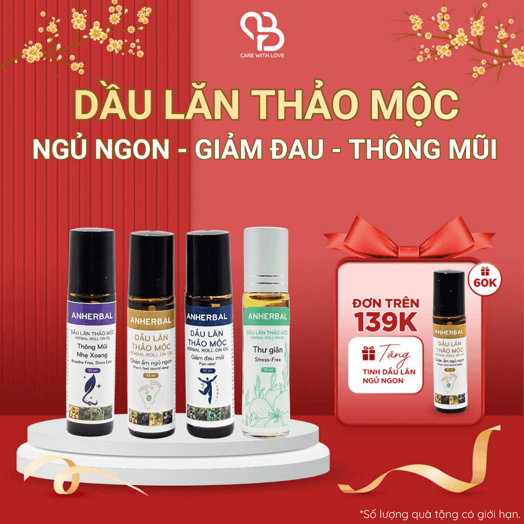 TINH DẦU LĂN THẢO MỘC HỖ TRỢ NGỦ NGON GIẢM ĐAU MỎI CƠ BẮP THÔNG MŨI NHẸ XOANG 10ML