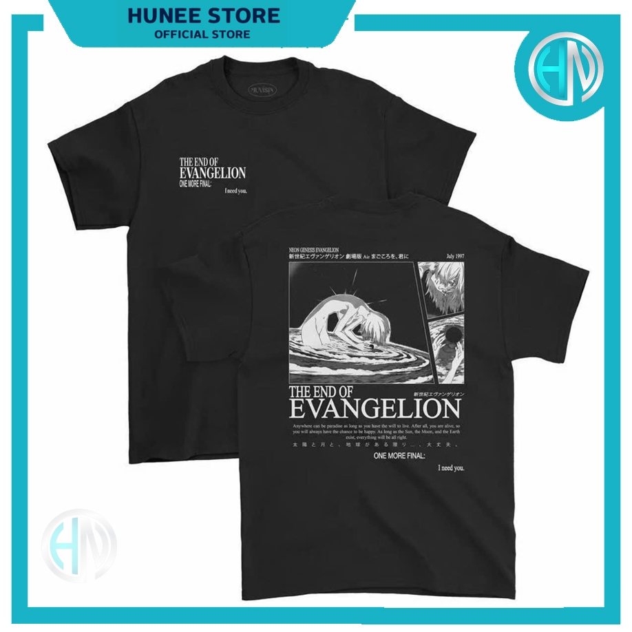 Áo thun anime Neon Genesis Evangelion - King mẫu mặt trăng lá tre