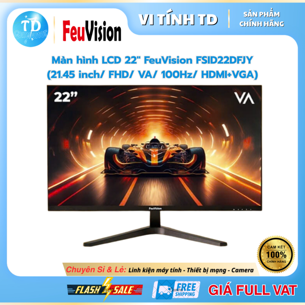 Màn hình máy tính FeuVision FSID22DFJY (21.45 inch - FHD - VA - 100Hz) - Hàng chính hãng