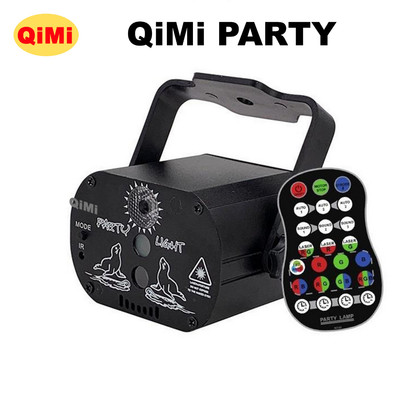 Đèn Chiếu Laser QiMi PARTY - Cảm Biến Âm Thanh, Điều Khiển Từ Xa, Đèn LED Sân Khấu, Karaoke Gia Đình