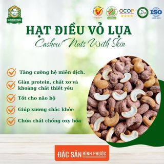 Hạt điều vỏ lụa Bà Tư hộp vuông 400 g