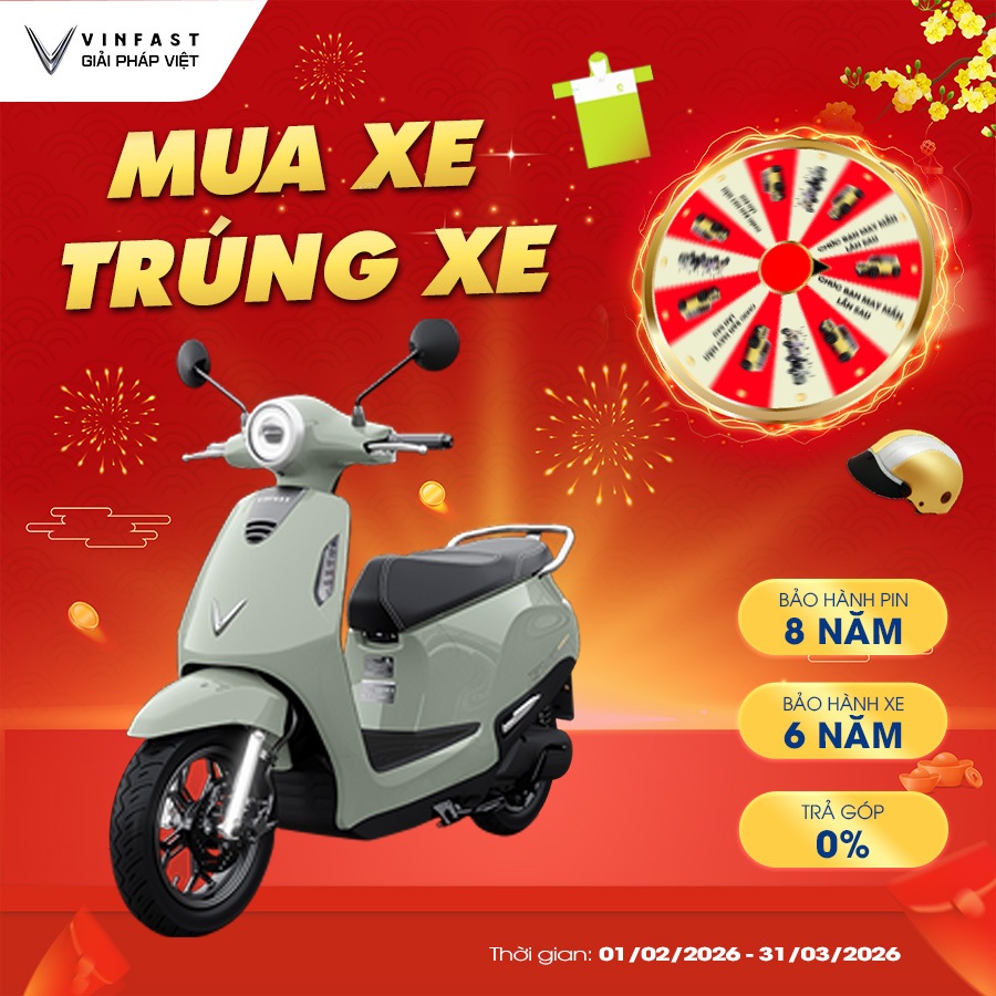 [NHẬN TẠI HCM] Xe Máy Điện VinFast Evo Grand - 262km/sạc