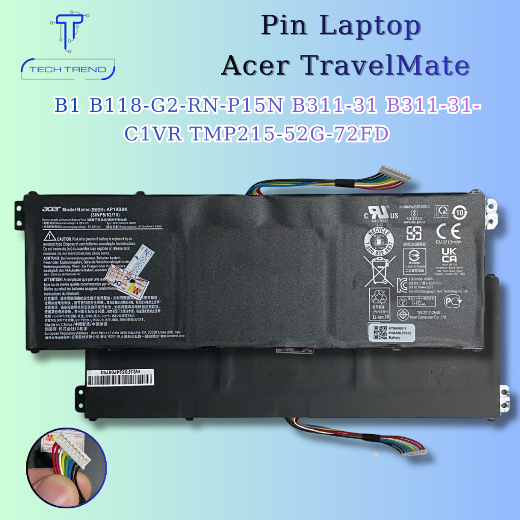 Pin laptop Acer TravelMate B1 B118-G2-RN-P15N B311-31 B311-31-C1VR TMP215-52G-72FD