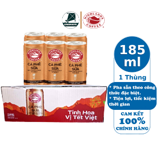 Thùng Cà Phê Sữa Highlands Coffee 185ml - Cà Phê Lon Pha Sẵn Highland