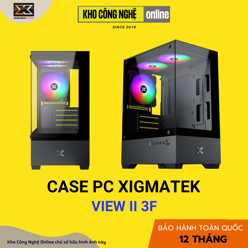 Vỏ Case Máy Tính XIGMATEK VIEW II 3F (Hàng Chính Hãng)