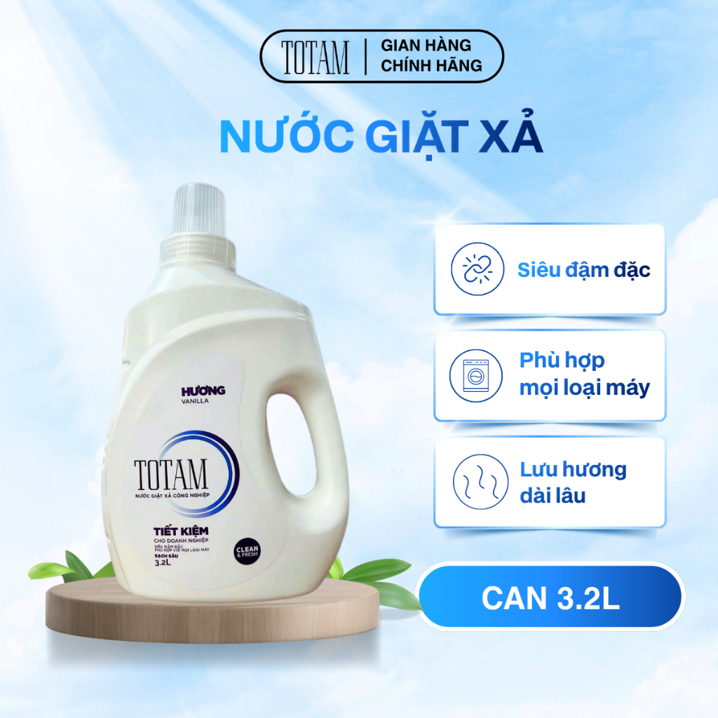 Nước giặt xả Tố Tâm hương vanilla, hương velvet dùng cho mọi loại máy giặt chai 3.2 lít và 10 lít