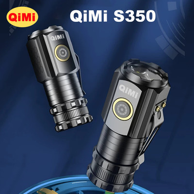 Đèn Pin Mini Sáng Mạnh QiMi S350 - Cầm Tay Nhỏ Gọn, Chống Nước IPX7, 5 Chế Độ Sáng, Cài Mũ Tiện Lợi