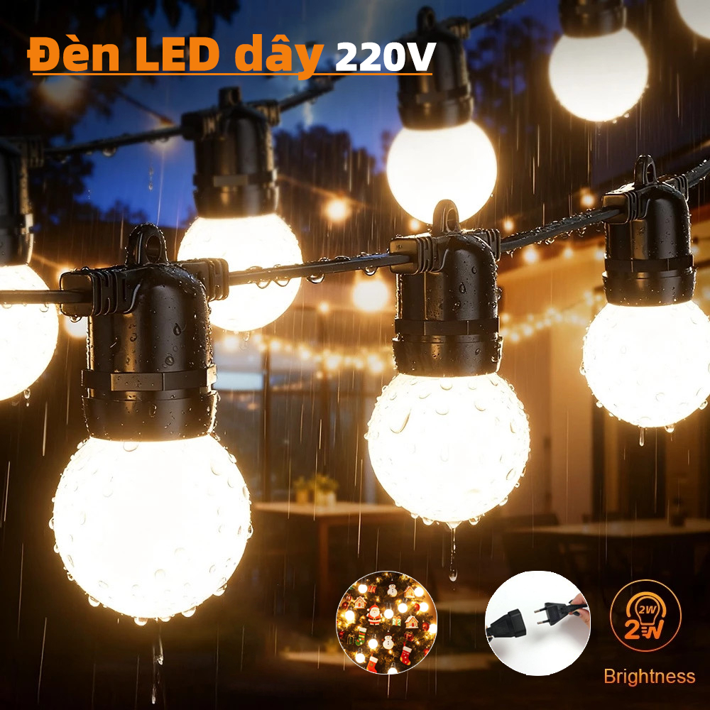 Đèn LED dây trang  đèn LED dây thần tiên, đèn LED dây trang trí ngoài trời chống nước, đèn LED dây t