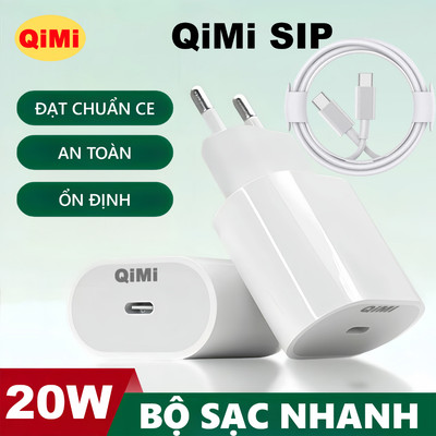 Củ Cáp Sạc Nhanh QiMi SIP - Công Suất 20W, Tốc Độ Sạc Vượt Trội, An Toàn Ổn Định, Nhỏ Gọn Tiện Lợi