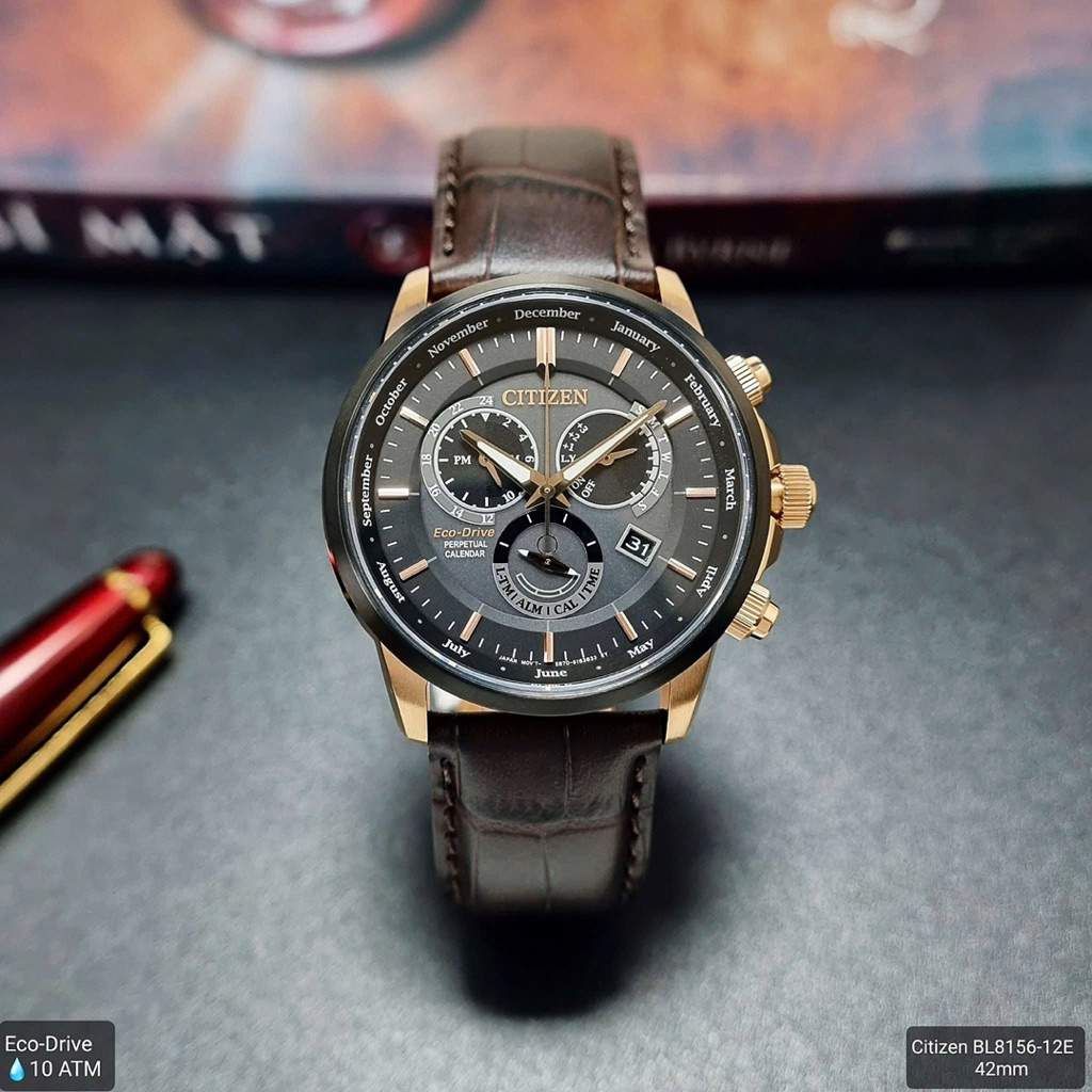 [Chính Hãng 100%] Đồng Hồ Nam Citizen ECO-DRIVE BL8156-12E Máy Eco-Drive Kính Sapphire Siz 42mm Full