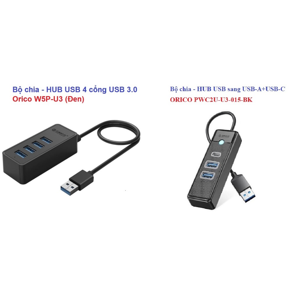 Bộ chia USB 4 cổng USB 3.0 ( W5P-U3 , PWC2U-U3-015-BK ) Orico