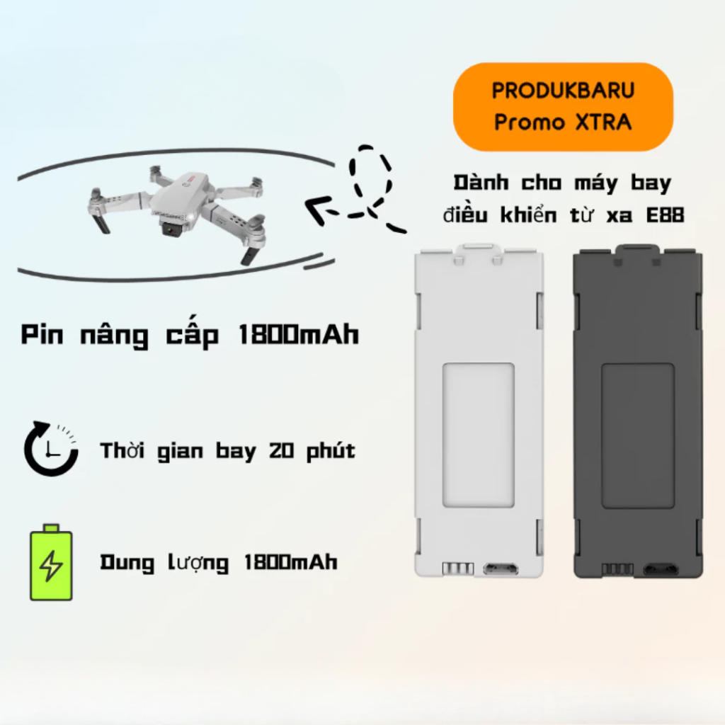 Phụ Kiện Pin Flycam E88, E99 Pro 1800mAh