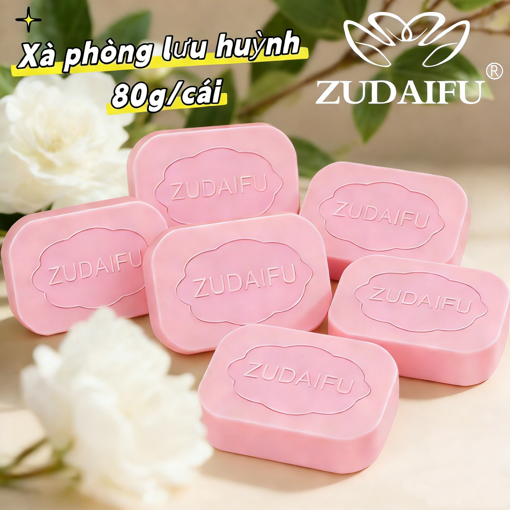 Xà Phòng Lưu Huỳnh ZUDAIFU 80g - Dưỡng Ẩm, Thơm Mát, Sạch Sâu - 6 Cái