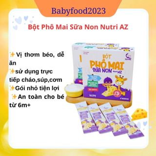 Bột phô Mai Sữa Non Nutri AZ hộp 10 gói cho bé từ 6 tháng