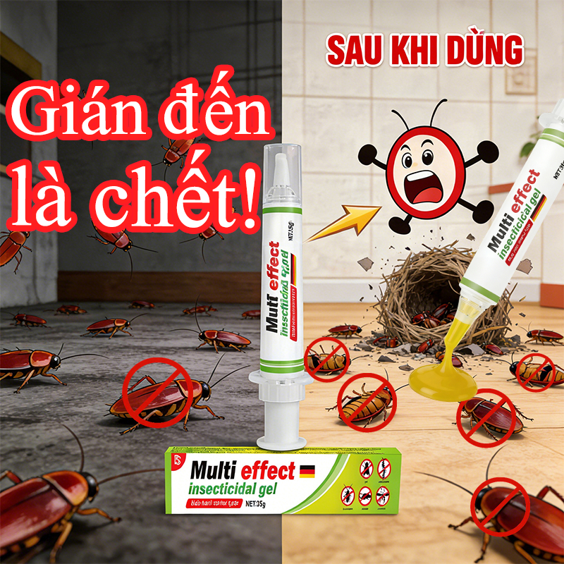⚡ Gián đến là chết ngay lập tức ⚡Gel diệt gián Phù hợp cho trong nhà, ngoài trời, phòng ngủ và bếp
