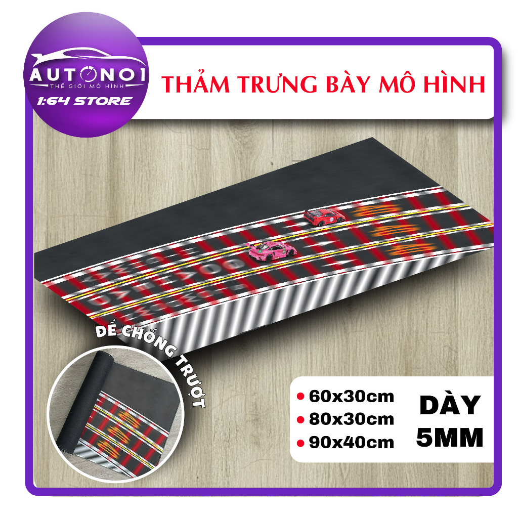 Phụ kiện thảm sa bàn chống trượt mô phỏng diorama đường cua cao tốc kích thước 90x40 cho mô hình xe 