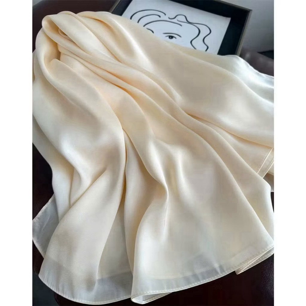 [Sẵn Ship] Khăn Choàng Lụa trơn 1m8*75cm Mềm Mịn Sang Trọng | Khoác Váy Dạ Hội – Áo Dài | BigBuy360 - bigbuy360.vn