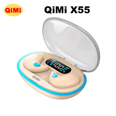Tai Nghe Bluetooth QiMi X55 - Bluetooth 5.3, Thiết Kế Đeo Khi Ngủ, Chống Thấm Nước, Micro Tích Hợp