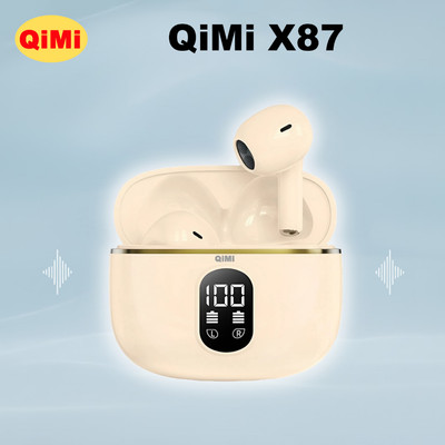 Tai Nghe Bluetooth QiMi X87 - Cảm Ứng Nhạy, LED Hiển Thị Pin, Chống Nước IPX4, Hạn Chế Tiếng Ồn