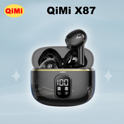 Tai Nghe Bluetooth QiMi X87 - Thiết Kế Nhỏ Gọn, Màn Hình LED Thông Minh, Âm Thanh HiFi Sống Động