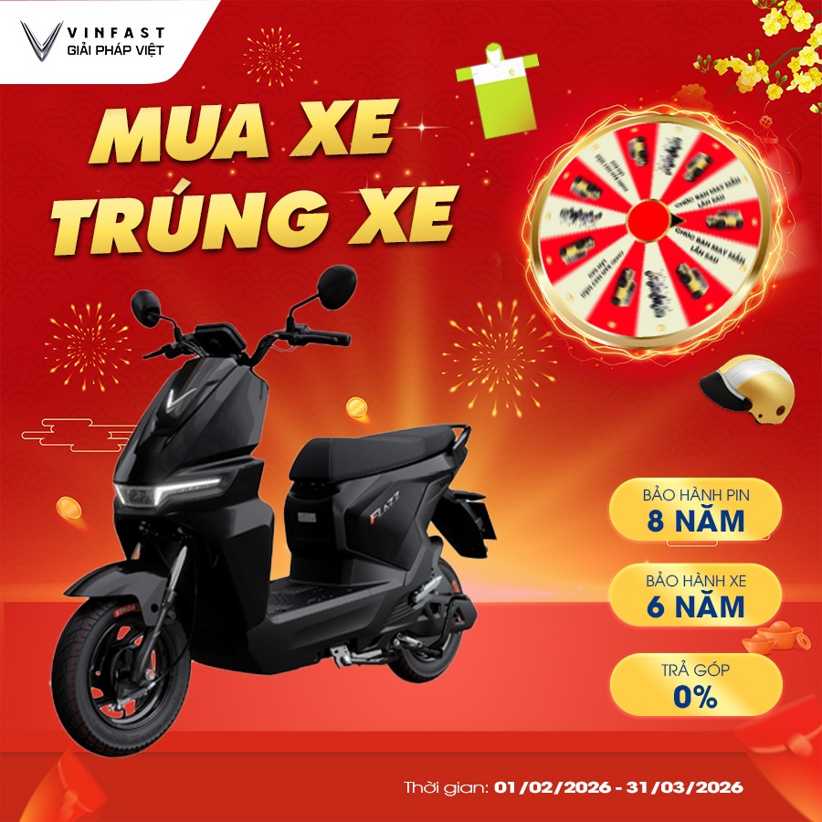 [Trả Góp 0%] - Xe Máy Điện VinFast FLAZZ - Pin LFP - HSSV Không cần GPLX