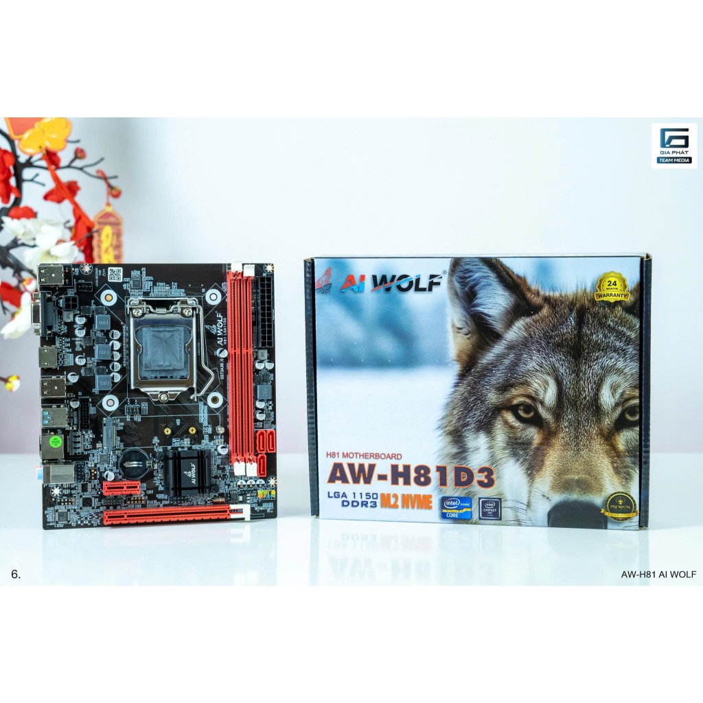 Mainboard AW H61 H81 AI-WOLF chính hãng FV có khe m2 nvme bảo hành 24 tháng socket 1150 1155