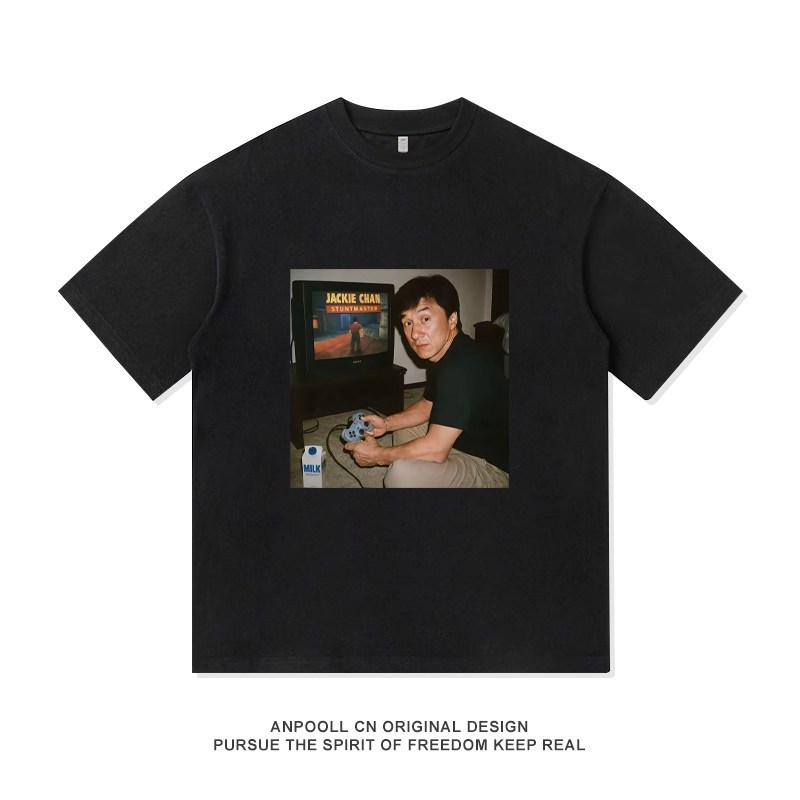 Quần bông ngắn tay, chất lượng cao và thoải mái ngắn tay, Jackie Chan in ngắn tay