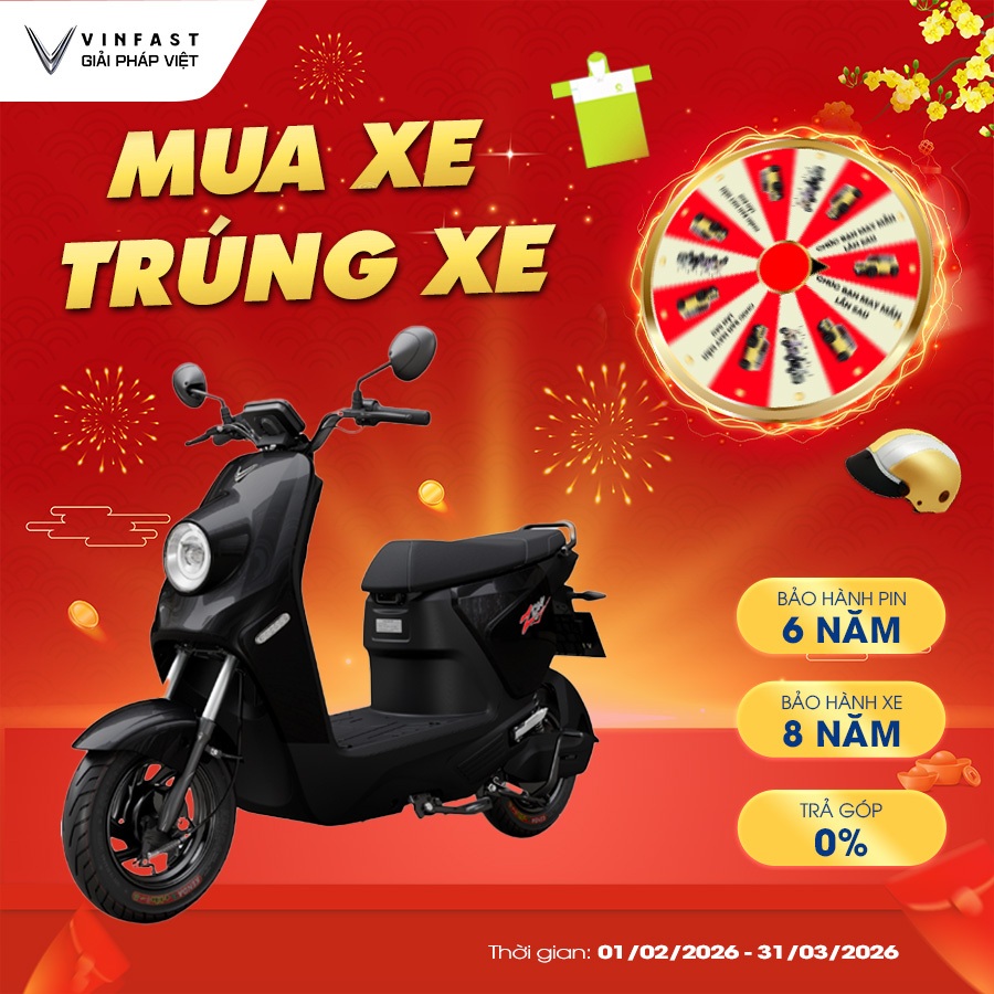 [Trả góp 0%] Xe máy điện VinFast ZGoo - Pin LFP - Không GPLX
