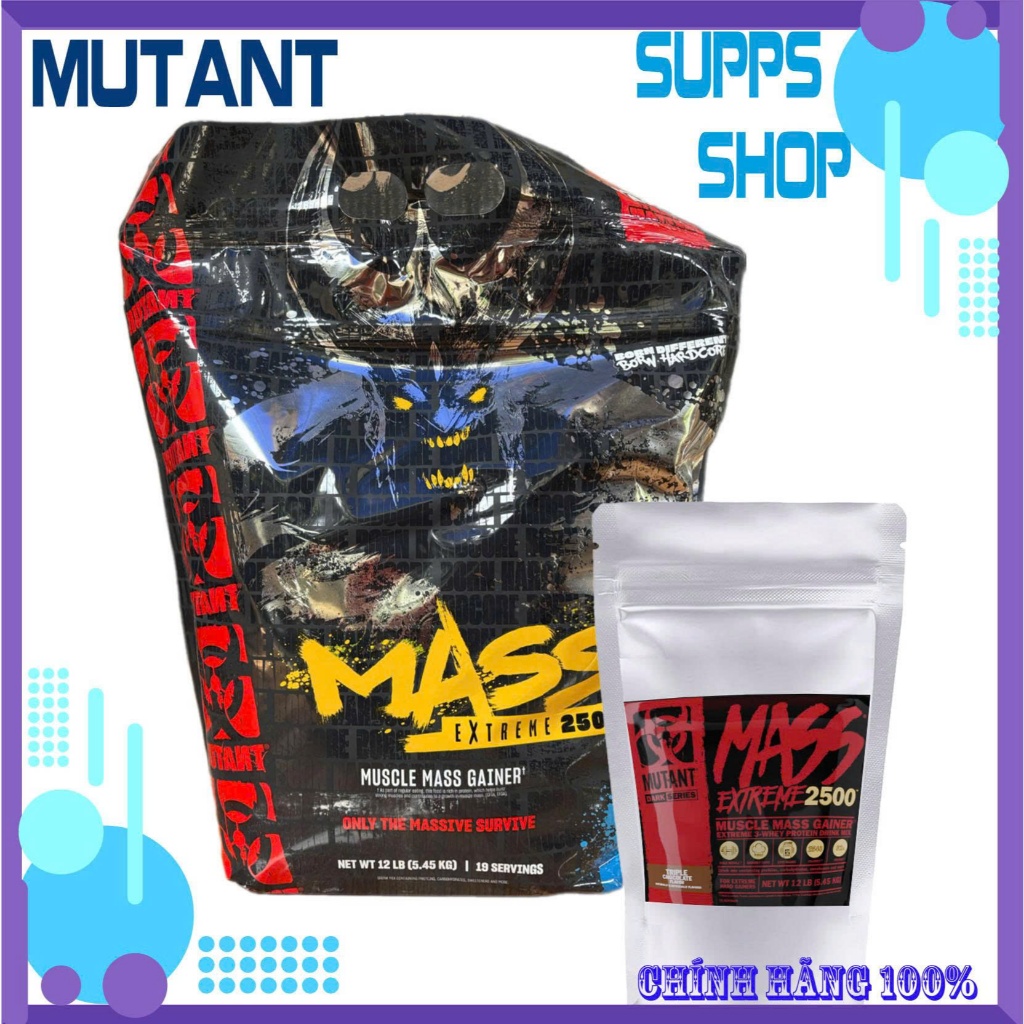 (Chính hãng) Mutant Mass Extreme 2500 1kg - Sữa tăng cân tăng cơ Mutant