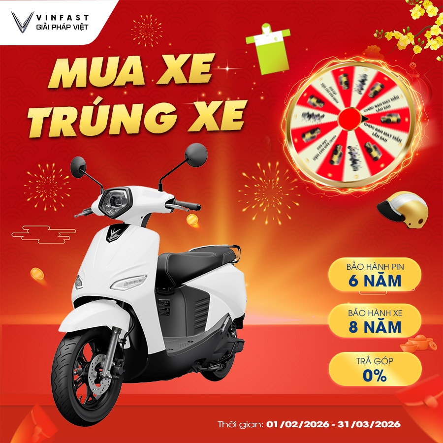 Xe Máy Điện VinFast VeroX - 70km/h - SmartKey - Màn hình TFT