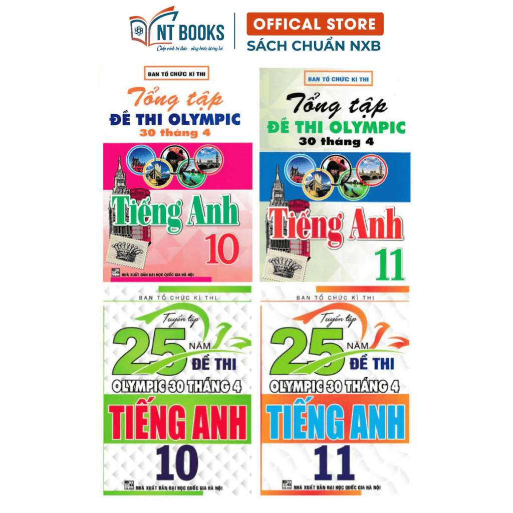 Sách - Combo 4 Cuốn Tuyển Tập 25 Năm Đề Thi Olympic 30 Tháng 4 + Tổng Tập Đề Thi Olympic 30 Tháng 4 