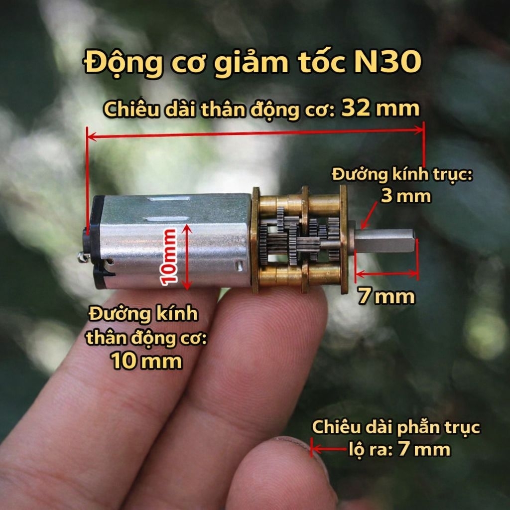 [DIY] Động cơ giảm tốc N30 3v-6v motor giảm tốc