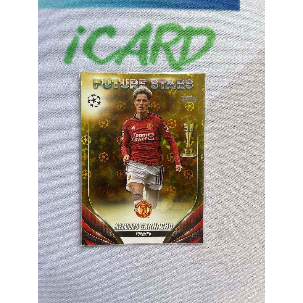 Thẻ bóng đá N261 Alejandro Garnacho Manchester United FUTURE STARS Topps Chrome UEFA Champions Leagu