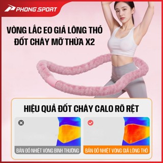 Vòng lắc eo lò xo Phongsport, trọng lượng 1.5KG - 2.5KG bọc lông mềm giảm mỡ, eo thon tập tại nhà tiện lợi - VLEO04L