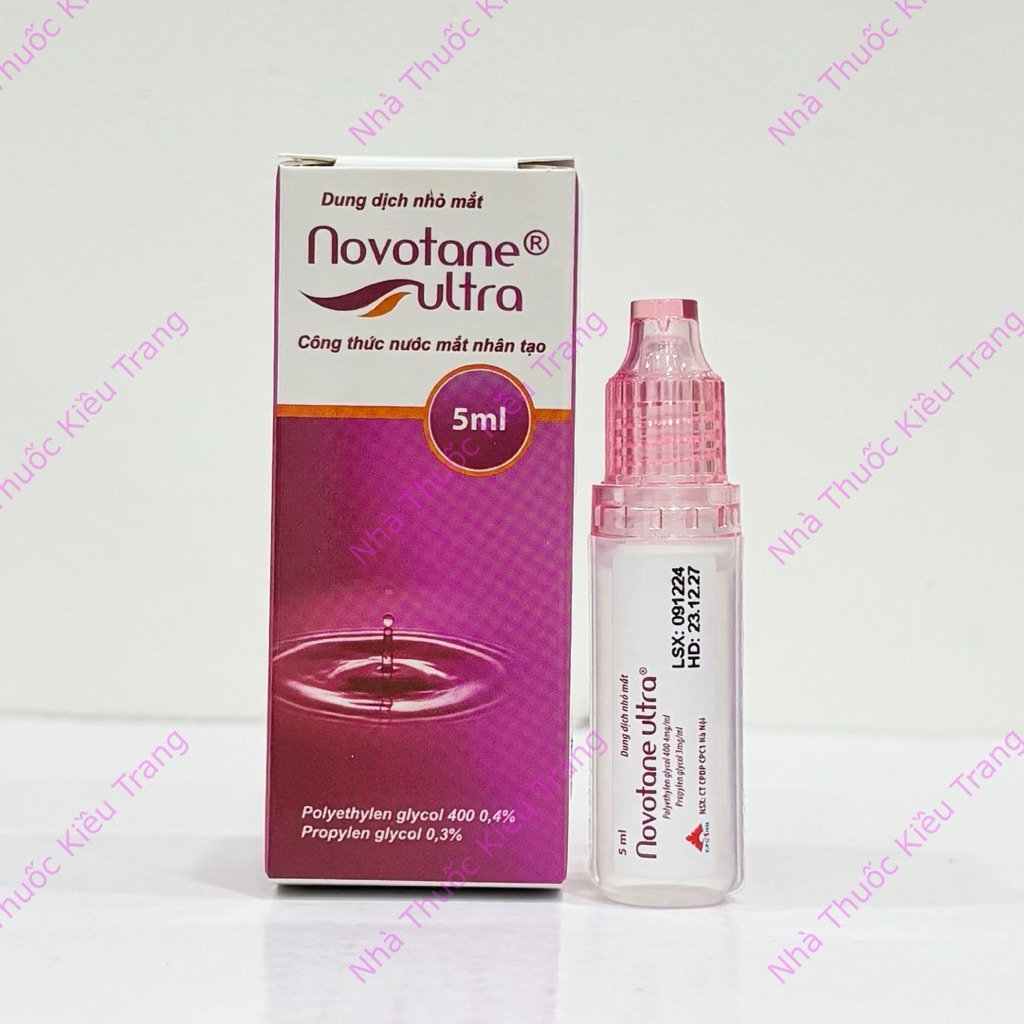 Nước nhỏ mắt Novotane Ultra cấp ẩm, giảm khô mỏi mắt (lọ 5ml)