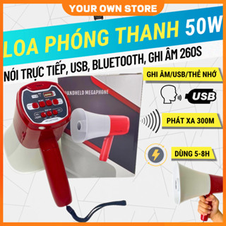 🔥FREESHIP🔥Loa Phóng Thanh Cầm Tay Music Box MB50 Cổng USB, Thẻ Nhớ, Bluetooth, Thu Âm Lặp Lại, Nói Trực Tiếp