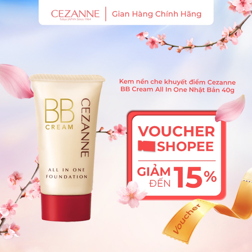 Kem nền che khuyết điểm Cezanne BB Cream All In One Nhật Bản 40g