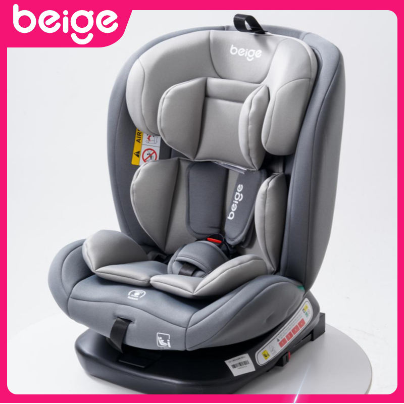 Ghế ngồi ô tô cho bé Beige,chất liệu êm ái với đai bảo vệ - Xoay 360,ghế ngồi ô tô cho bé isofix