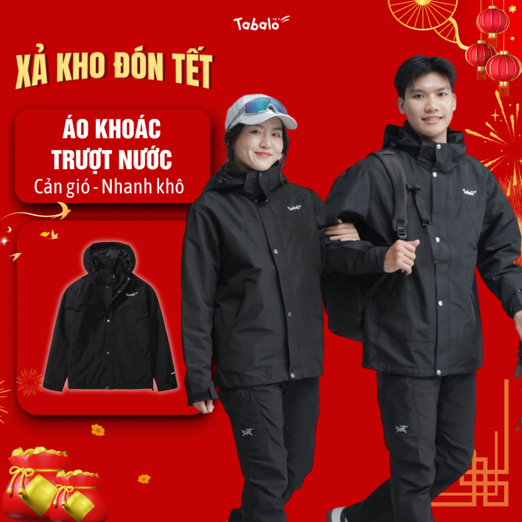 Áo Khoác Chống Nước Vaiden Tabalo Jacket Hàng Chính Hãng - Áo Khoác Đôi, Nam Nữ Mùa Đông - Áo Gió Ch