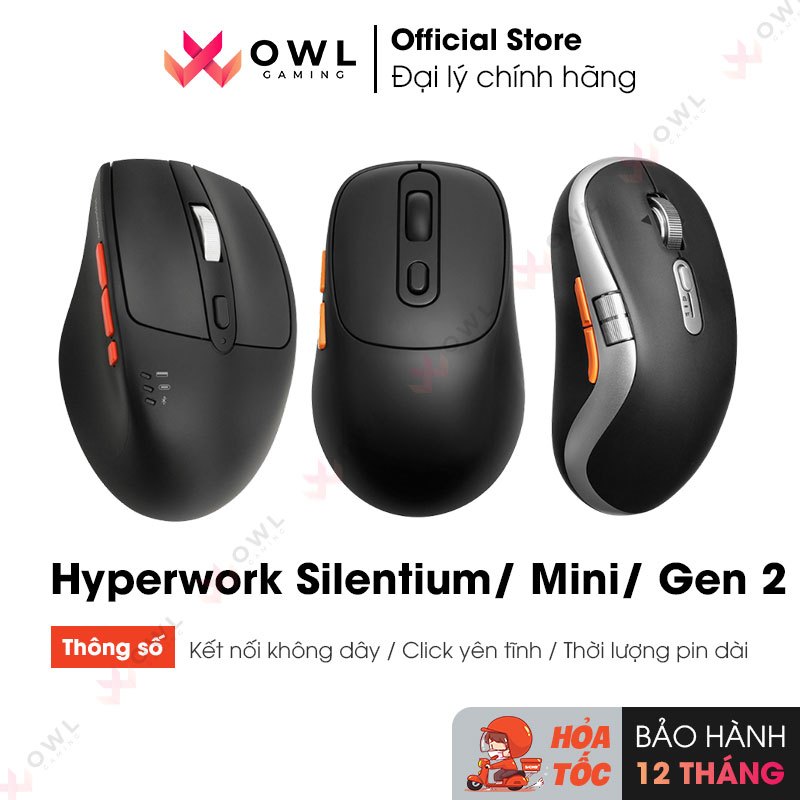 Chuột không dây HyperWork Silentium / Silentium Mini MS01 (Hàng chính hãng)