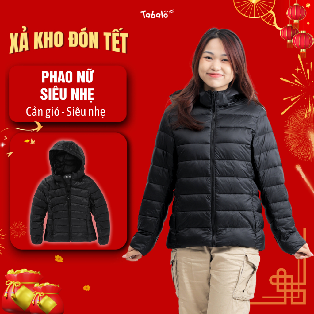 Áo Phao Nữ Siêu Nhẹ Tabalo Light Down Jacket - Bông Trần Giữ Ấm Chống Thấm Siêu Nhẹ