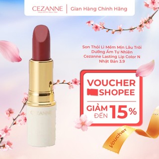 Son thỏi lì mềm mịn lâu trôi dưỡng ẩm tự nhiên cezanne lasting lip color n nhật bản 3.9