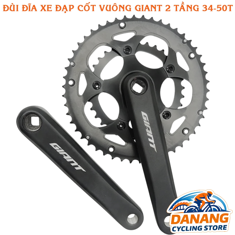 Đùi Đĩa (Giò Dĩa) Nhôm Cốt Vuông Xe Đạp GIANT  2 Tầng 34-50T