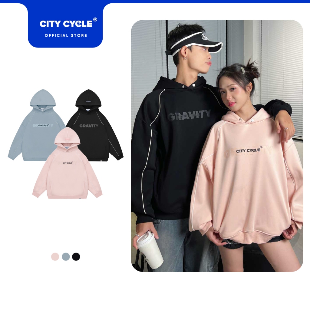 Áo hoodie nỉ nam nữ dày Local Brand Chính Hãng City Cycle áo hoodie Gravity