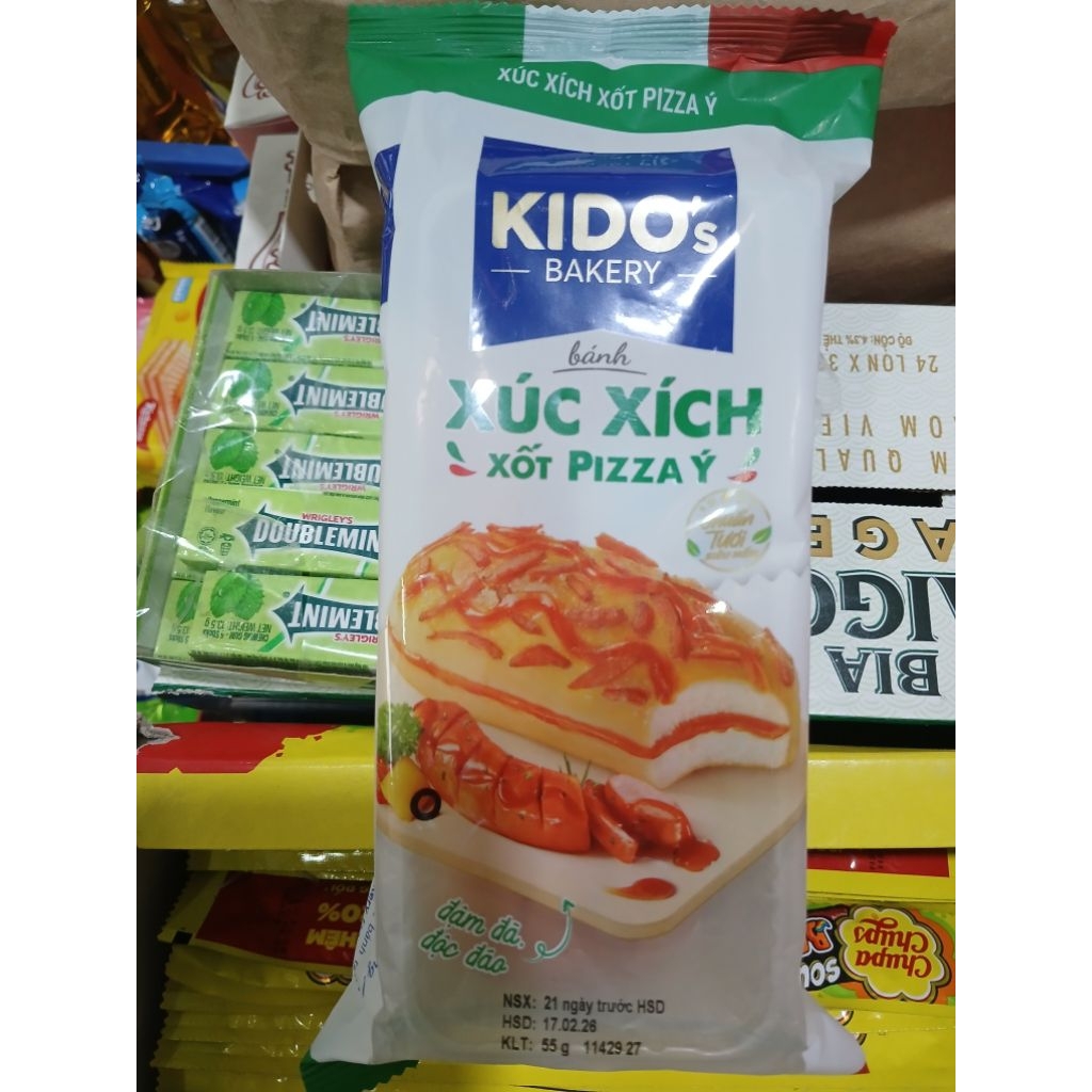 Bánh Mì KIDO Xúc Xích Xốt Pizza Ý