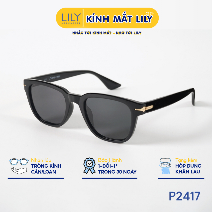 Kính mát thời trang nam nữ LILYEYEWEAR chất liệu nhựa cao cấp, mắt kính phân cực, chống UV400 bảo vệ